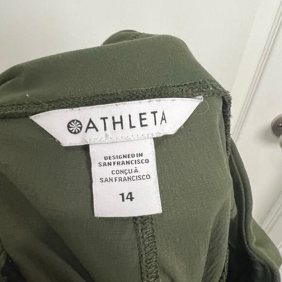 Athleta Trekkie Relaxed Mid Rise Jogger Aspen Olive Women's Size 14 - Picture 7 of 9